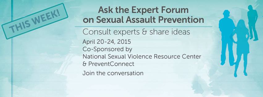 “Ask the Expert” Facebook Forum on Sexual Assault Prevention