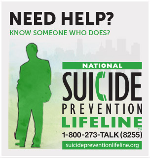 Need Help? Call the suicide prevention line